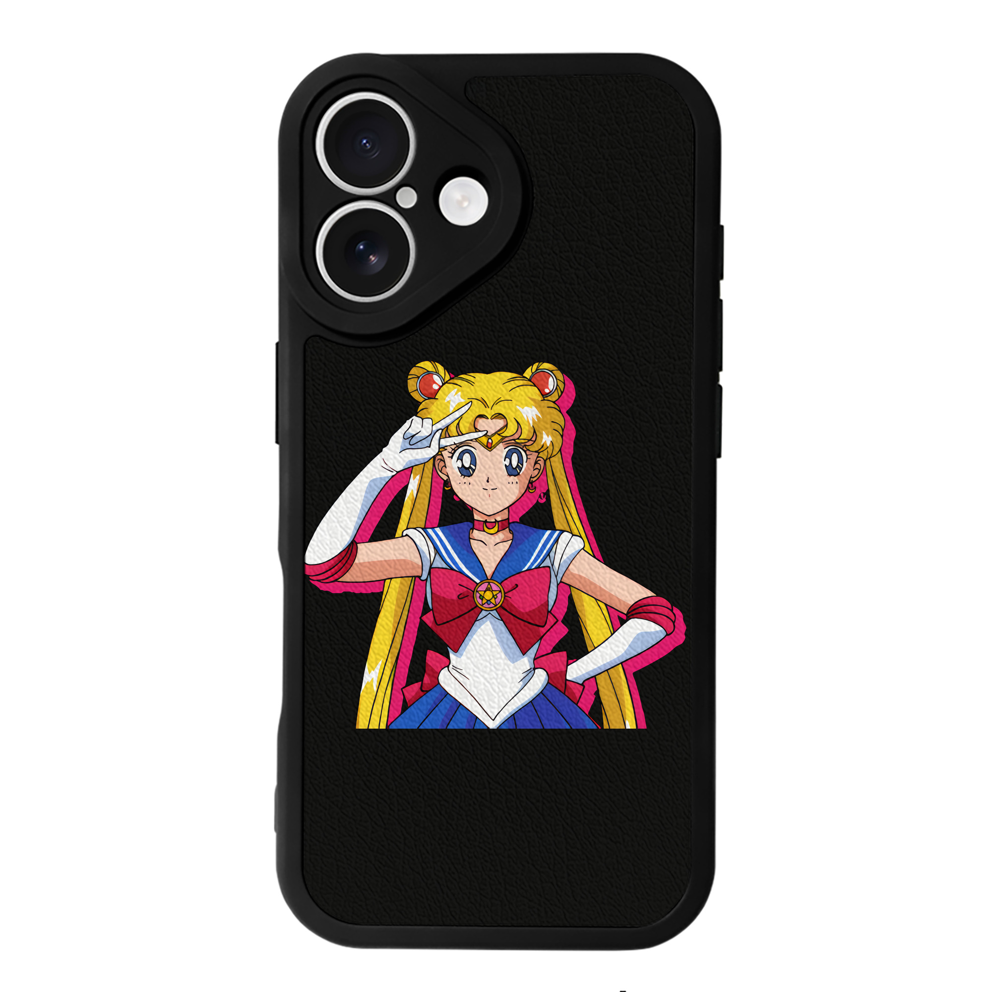 （画像用） 美少女戦士セーラームーン 月野 うさぎ つきの うさぎ Sailor Moon Tsukino Usagi 【iPhone 16シリーズ対応】シリコンスマホケース（レザー調） 材質：シリコン